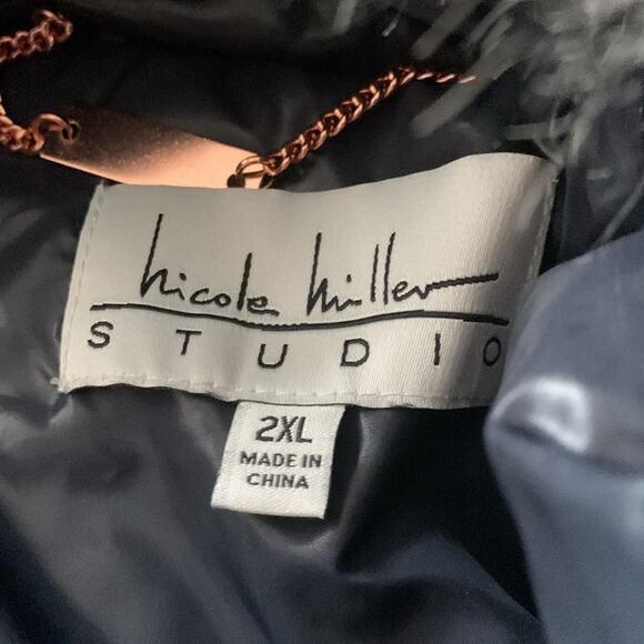 Nicole Miller NM125X Navy Blue Puffer Coat Size 2XL - Picture 7 of 13